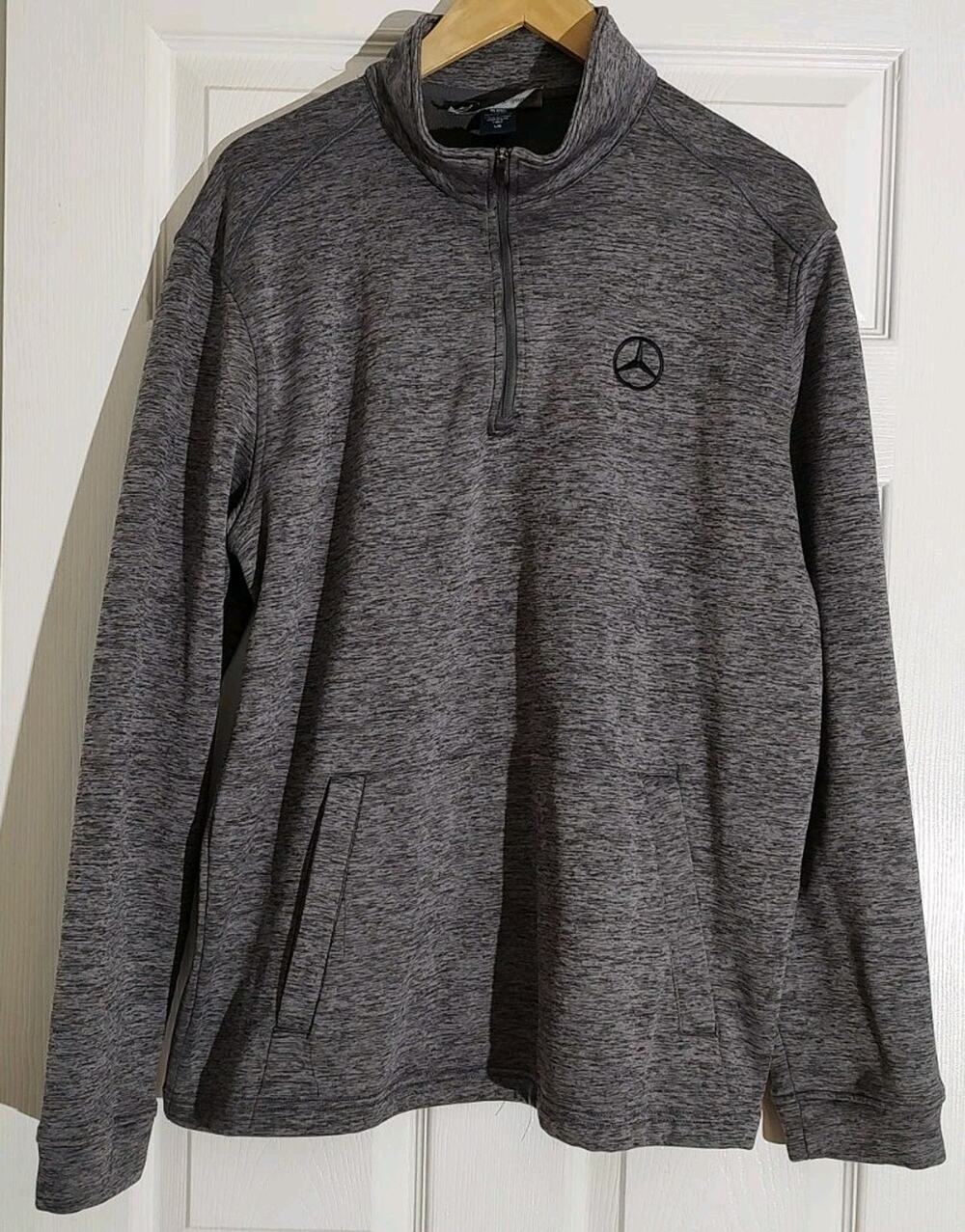Men's Mercedes-Benz USA Collection 1/4 Zip Pullover Dark Gray - Large